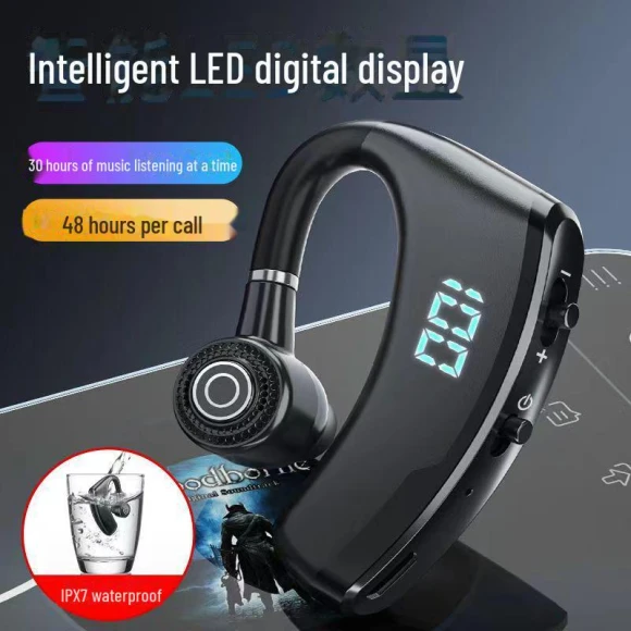 Single Ear Digital Display Bluetooth Headset — Headsets, AI Supermarket