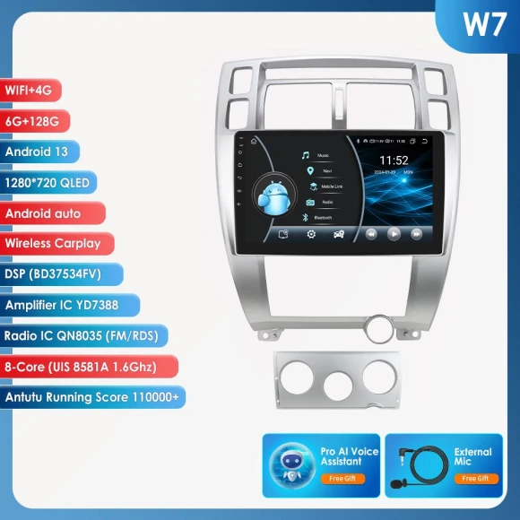 AI Android Car Stereo with GPS Navigation — In-Dash, Hizpo
