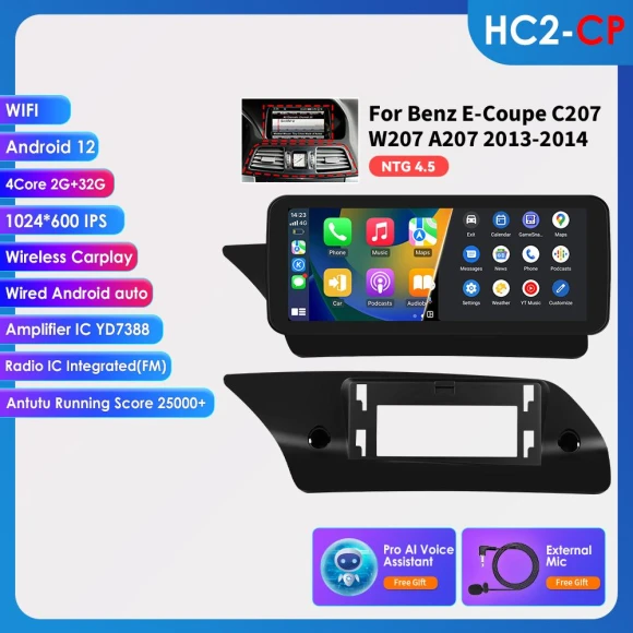 Android Car Radio for Mercedes Benz E-Class — In-Dash, OSSURET