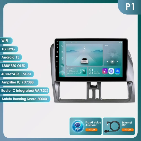 Car Multimedia System with Apple CarPlay and Android Auto — In-Dash, OSSURET