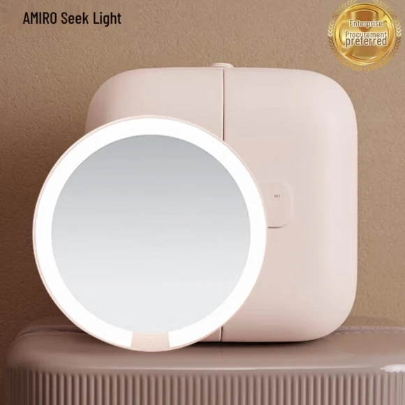 Portable Foldable Smart LED Makeup Mirror — Compact & Travel, AMIRO
