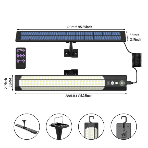 Smart Solar Sensor Wall Sconce — Outdoor Security & Flood Lighting, Aura Living