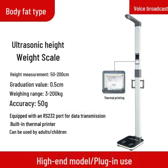 Smart Ultrasonic Height and Weight Scale — Body Composition Analysis, BERYL