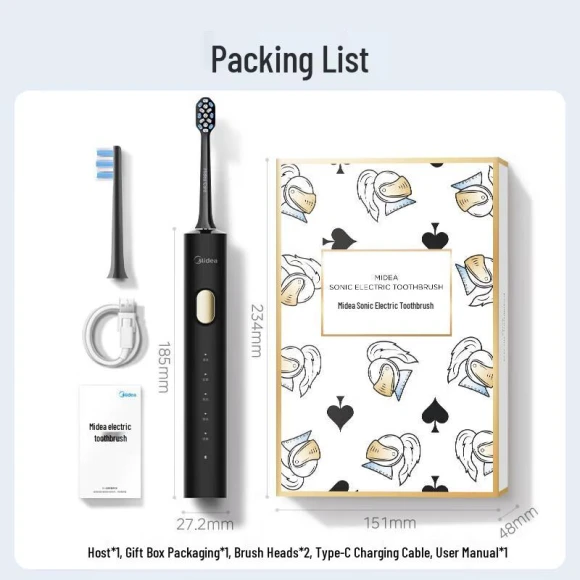 Smart Sonic Electric Toothbrush — Electric Toothbrush, Midea