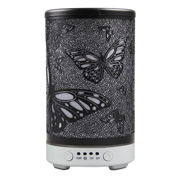 Scent Diffuser with Timing Function, Ultrasonic Air Humidifier, Hollow Butterfly Design, LED Night Lights — Air Moisturizers, Automobile Club