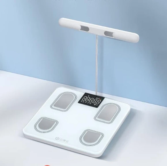 Smart Body Fat Scale with Retractable Handle — Body Composition Analysis, Yolanda