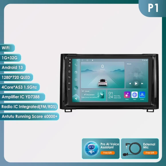 Android Car Radio with Navigation and Wireless CarPlay — In-Dash, Hizpo