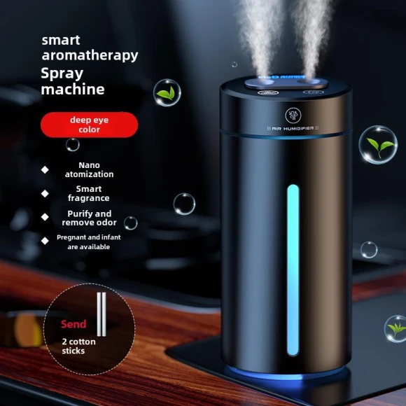Smart Dual-Nozzle Air Humidifier with Aromatherapy and Ambient Lighting — Air Moisturizers