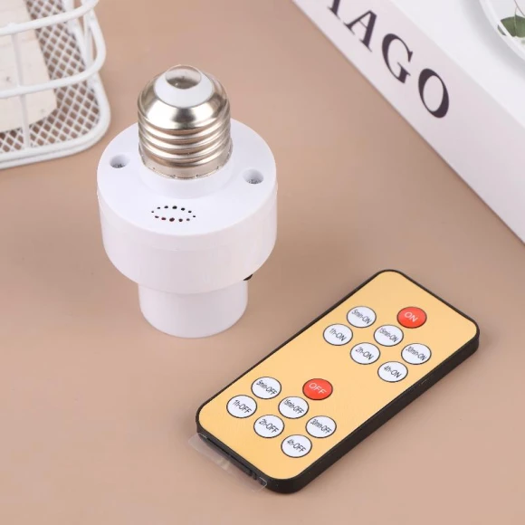 Wireless Remote Control Smart Timer Light Socket — Light Sockets, Helping Hand