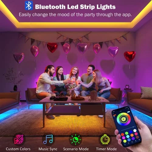 Music Sync Color Changing RGB LED Strip Lights — LED Strips, Leeleberd