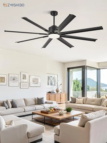Smart Ceiling Fan with Light and Remote — Ceiling Fans & Accessories, ZMISHIBO