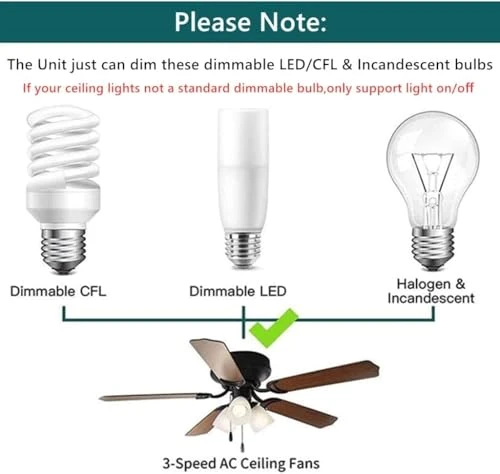 Smart Wi-Fi Ceiling Fan Remote Control Kit — Ceiling Fan Wall Controls, 53T