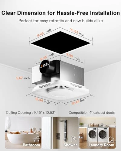 Smart WiFi Bathroom Exhaust Fan with Light — Ceiling Fan Lighting Solutions, Lumary