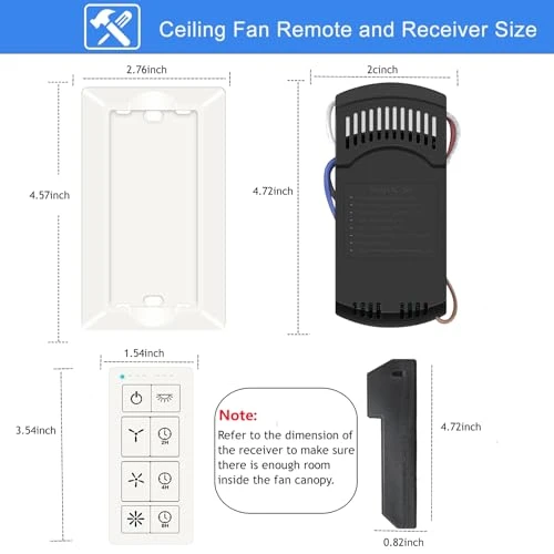Universal Ceiling Fan Remote Control Kit — Ceiling Fan Wall Controls, UBORSY