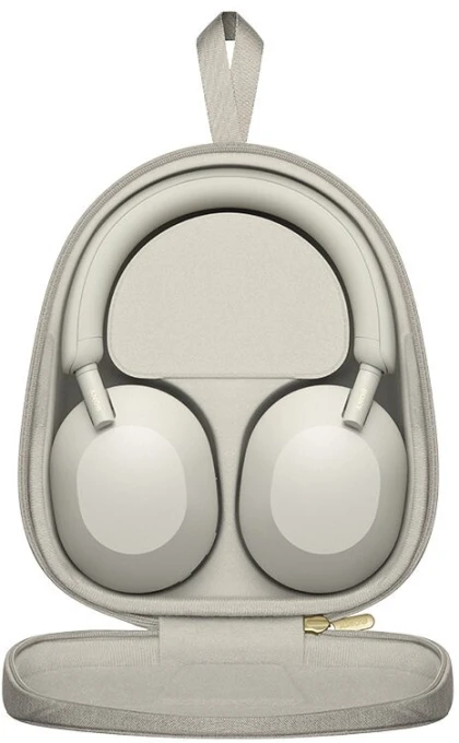 Wireless Noise-Cancelling Headphones, Silver — Over-Ear Headphones, Sony