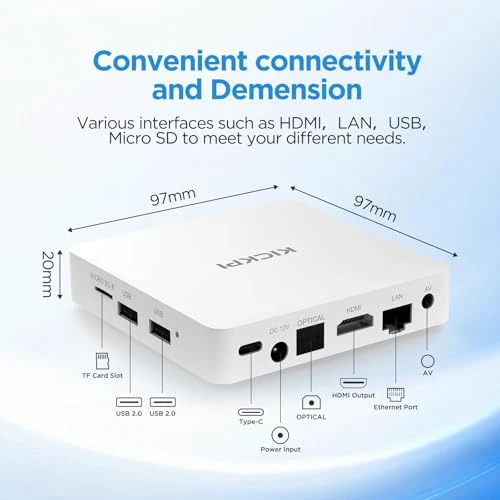 Android TV Box with Voice Search — Ultra HD Media Players, KICKPI