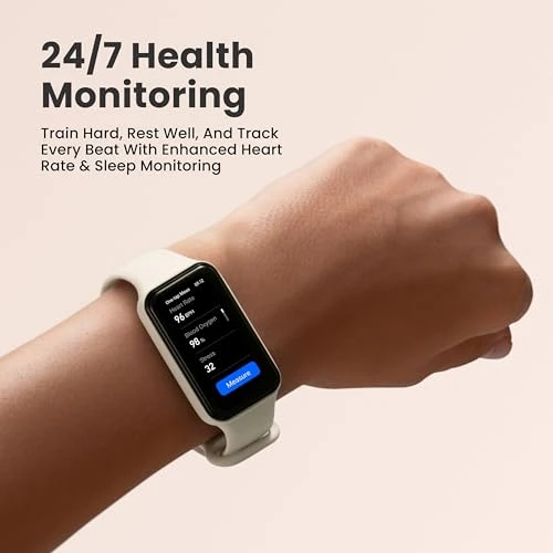 Fitness and Activity Tracker with Heart Rate, SpO2, Sleep Analysis, Alexa Built-In, 18-Day Battery — Smartwatches, Amazfit