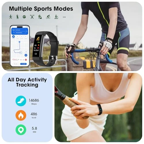 Fitness Tracker with Heart Rate and Blood Oxygen Monitor — Smartwatches, EURANS