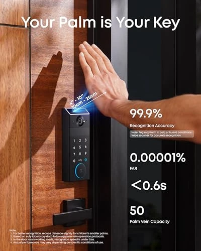 Smart Lock with Palm Vein Recognition, 2K Camera, and Doorbell — Biometric Security, eufy Security
