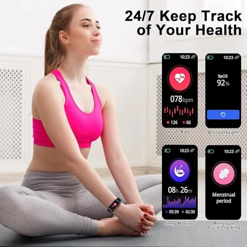 Smart Watch with 24 Sport Modes, IP68 Waterproof, Heart Rate and Sleep Monitor — Smartwatches, Fempoin