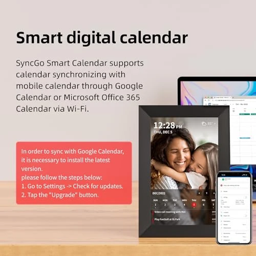 Smart Wi-Fi Digital Calendar and Photo Frame — Digital Planners, SyncGo