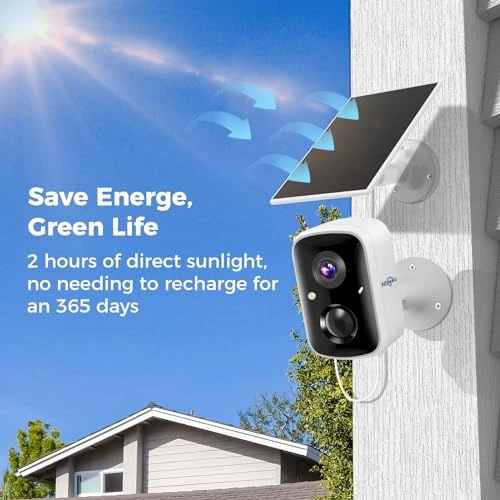 Solar Camera Security Outdoor, 4 Pack 100% Wireless 3K 4MP Surveillance Indoor WiFi Smart Cameras — Outdoor Security Cameras, Hiseeu