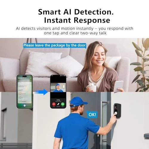 Video Doorbell Camera Wireless — Outdoor Security Cameras, RUNOCAM