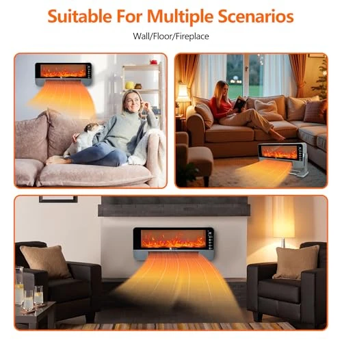 WiFi and App Controlled Portable Heater with 3D Flame Effect — Portable Heating Solutions, EOQIFJM