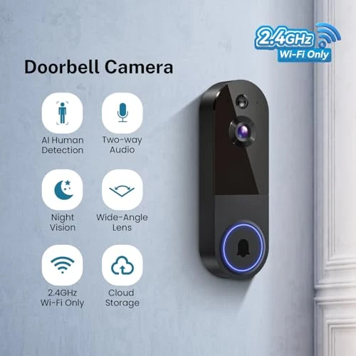 Wireless Wi-Fi Video Doorbell Camera — Kits, ClipBlur