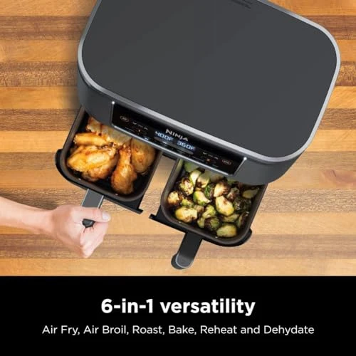 8 Quart 6-in-1 DualZone Air Fryer with 2 Independent Frying Baskets — Air Fryers, Ninja