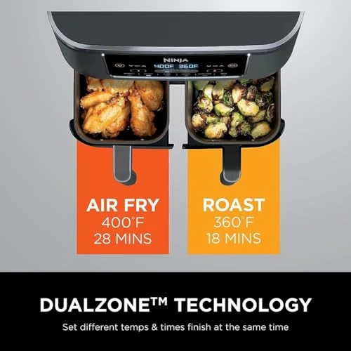 8 Quart 6-in-1 DualZone Air Fryer with 2 Independent Frying Baskets — Air Fryers, Ninja