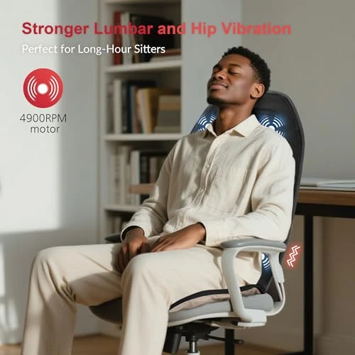 Back Massager Seat Cushion with Heat and Vibration — Back Relief Solutions, COMFIER