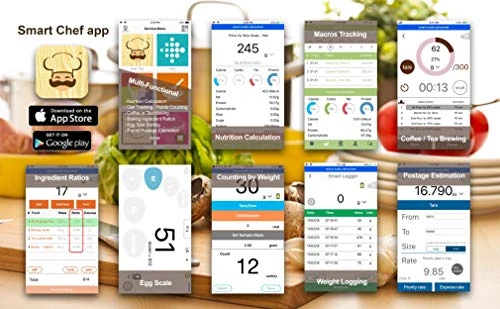 Digital Pocket Wireless Smart Food Kitchen Scale — Weight Management Tools, ReFleX