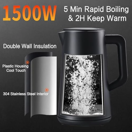 Electric Kettle Stainless Steel — Kettles & Tea Machines, QUAXWELL