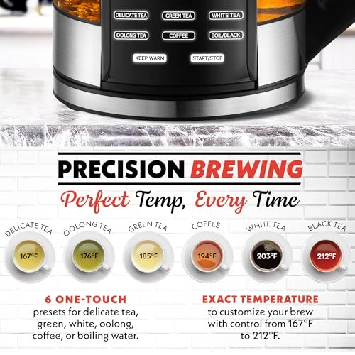 Electric Programmable Glass Kettle — Kettles & Tea Machines, Gourmia