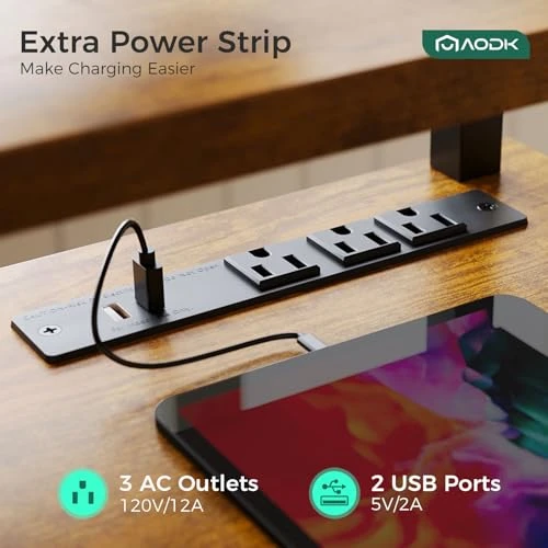 Electric Standing Desk with Drawers and Keyboard Tray — Office, AODK