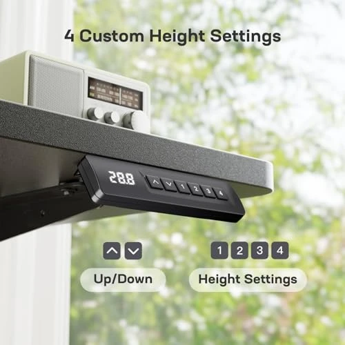 Electric Standing Desk with Memory Presets, Storage Bag & Cable Management — Office, Marsail