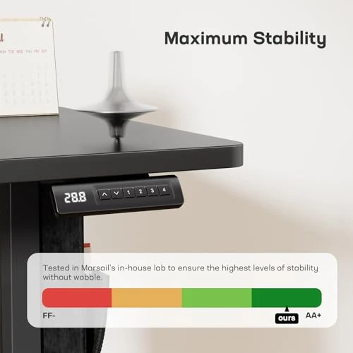 Electric Standing Desk with Memory Presets, Storage Bag & Cable Management — Office, Marsail