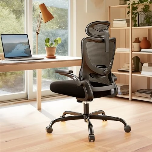Ergonomic Office Chair with High Back Mesh and Adjustable Lumbar Support — Desk Chairs, Marsail