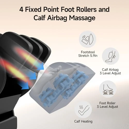 Full Body Massage Chair with Dual-core S Track, Shiatsu Massage, Zero Gravity, APP and LCD Control, Heating, Bluetooth — Back Relief Solutions, Real Relax