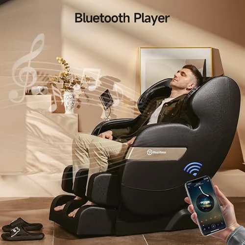 Full Body Massage Chair with Dual-core S Track, Shiatsu Massage, Zero Gravity, APP and LCD Control, Heating, Bluetooth — Back Relief Solutions, Real Relax