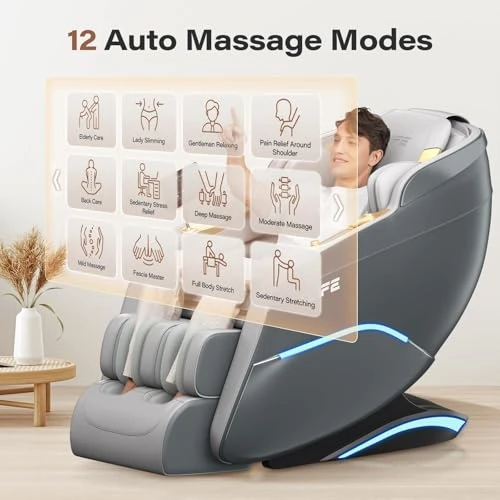 Full Body Massage Chair with Zero Gravity Recliner, Body Scan, and Heating — Beds & Tables, TLIFE