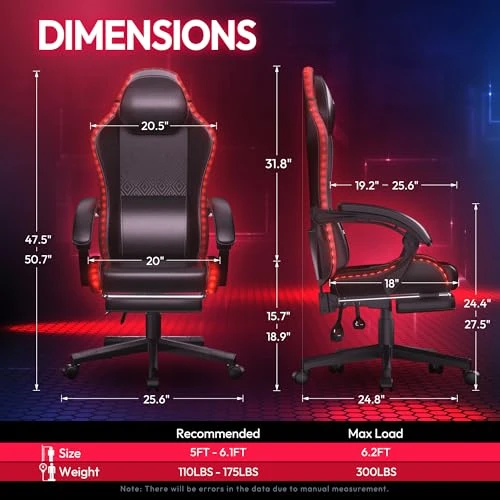 Gaming Chair with RGB Lights and Massage Lumbar Support — Gaming Seating Solutions, Nexthra