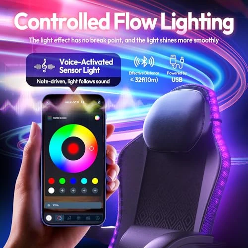 Gaming Chair with RGB Lights and Massage Lumbar Support — Gaming Seating Solutions, Nexthra