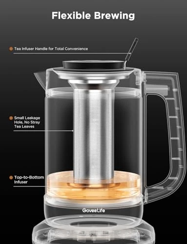 Smart Electric Kettle with Tea Infuser — Kettles & Tea Machines, GoveeLife