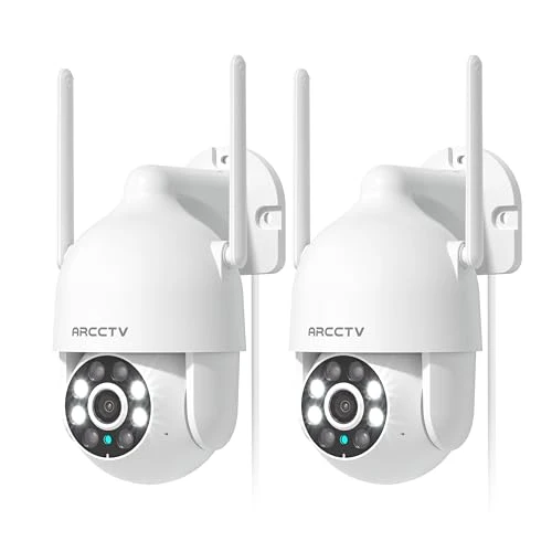 2K Security Camera Outdoor with Motion Tracking, Spotlight, and Siren — Outdoor Security Cameras, ARCCTV