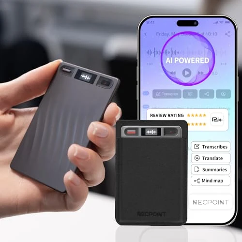 AI Voice Recorder with Transcription and Summarization — Voice Recognition & Productivity Software, RECPOINT