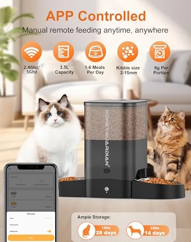 Automatic Cat Feeder for Two Cats — Automatic Feeders, HoneyGuaridan