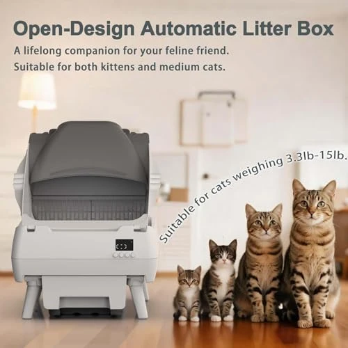 Automatic Cat Litter Box Self Cleaning — Waste Bins, Lohhuby