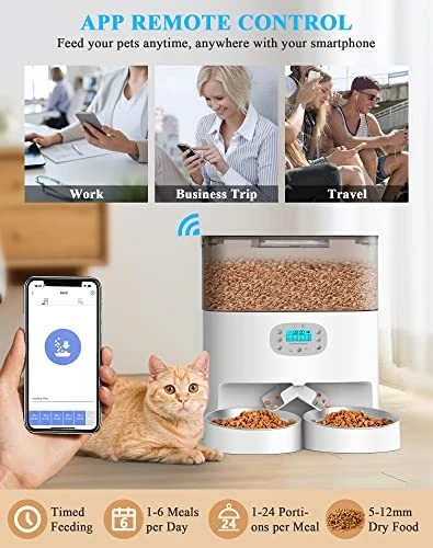 Automatic Pet Feeder for 2 Cats — Automatic Feeders, HoneyGuaridan